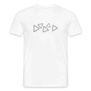 grey pattern cross triangles - Men's T-Shirt - white - Front - AI Model Male 178 dark (178cm)