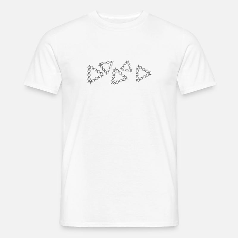 grey pattern cross triangles - Men’s T-shirt - white