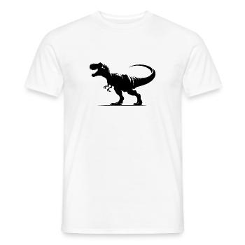 Roaring T-Rex Dinosaur - Tyrannosaurus Dino - Men's T-Shirt - white - Front - AI Model Male 178 dark (178cm)