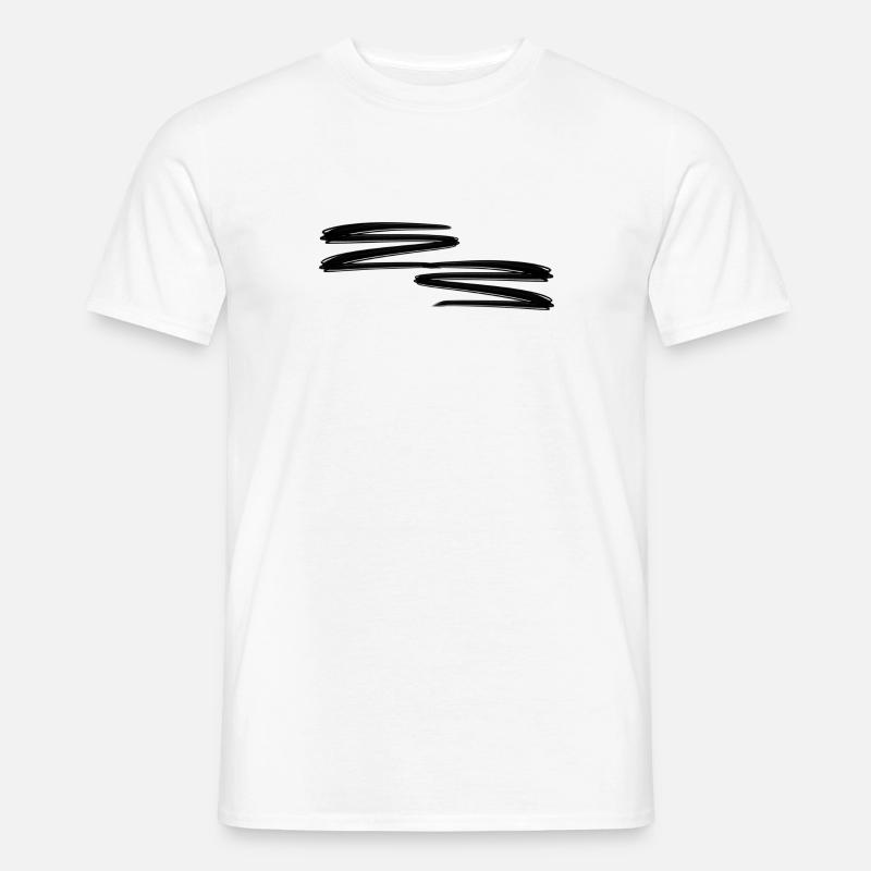 Dashes Dash lines Line - Men’s T-shirt - white