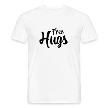 Câlins gratuits - T-shirt homme - blanc - Devant - AI Model Male 178 dark (178cm)