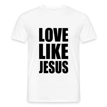 Love like jesus - Männer T-Shirt - Weiß - Vorne - AI Model Male 178 dark (178cm)