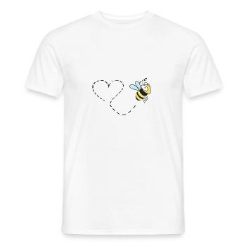Bee Heart - Men's T-Shirt - white - Front - AI Model Male 178 dark (178cm)