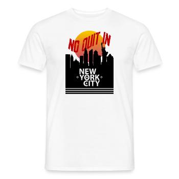Graphique de la ville de New York - T-shirt homme - blanc - Devant - AI Model Male 178 dark (178cm)