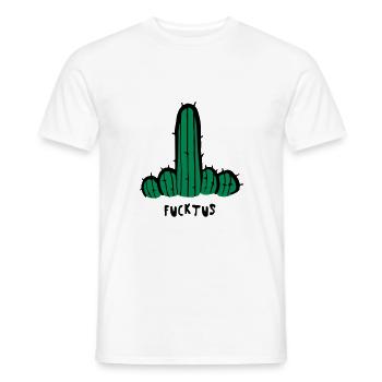 Fucktus - Männer T-Shirt - Weiß - Vorne - AI Model Male 178 dark (178cm)