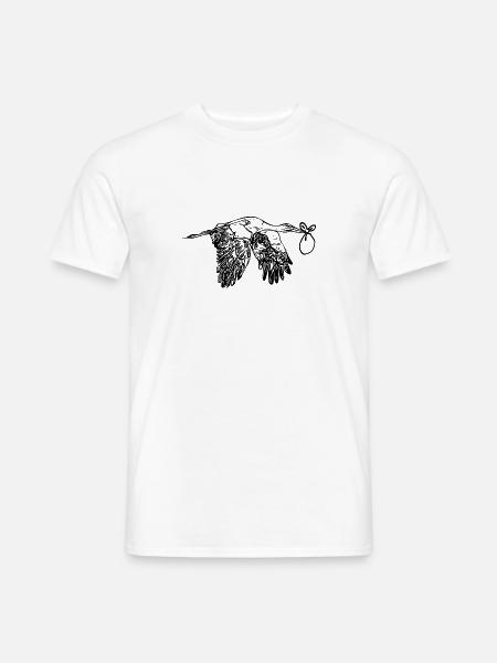 Flying Stork offspring Delivery - Men's T-Shirt - white