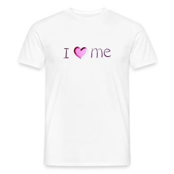 ich liebe mich schrift pink - Männer T-Shirt - Weiß - Vorne - AI Model Male 178 dark (178cm)