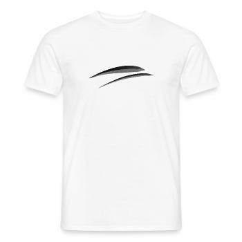 metal line glossy underlined lines stroke - Men's T-Shirt - white - Front - AI Model Male 178 dark (178cm)