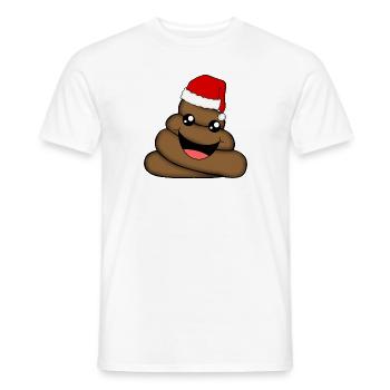 CHRISTMAS POOP - Men's T-Shirt - white - Front - AI Model Male 178 dark (178cm)