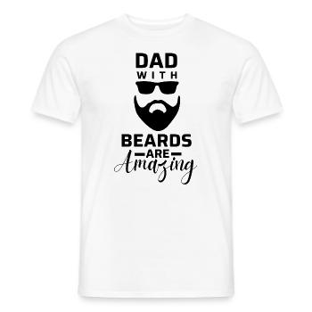 Dad with beards are amazing. - Men's T-Shirt - white - Front - AI Model Male 178 dark (178cm)