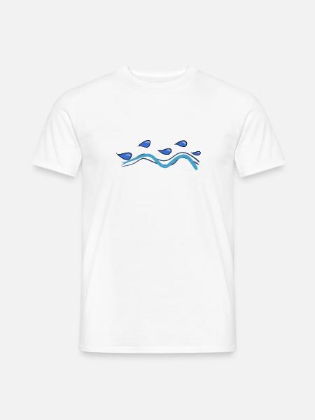 linie tropfen wasser symbol linien - Männer T-Shirt - Weiß