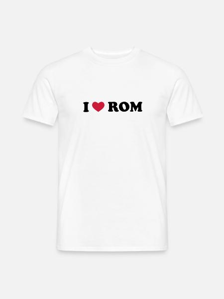 I Love Rom - Männer T-Shirt - Weiß