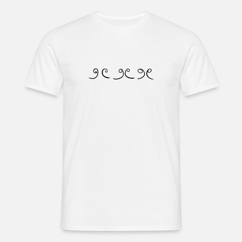 loop symbol pattern curves kringel - Men's T-Shirt - white