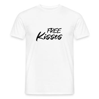 Baisers gratuits - T-shirt homme - blanc - Devant - AI Model Male 178 dark (178cm)