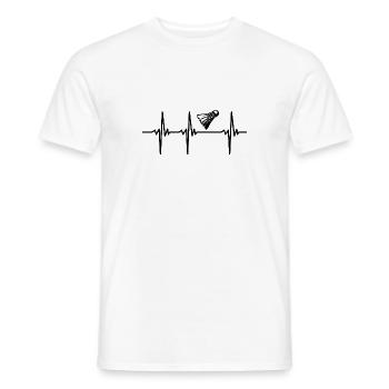 Battement de cœur pour les joueurs de badminton - T-shirt homme - blanc - Devant - AI Model Male 178 dark (178cm)