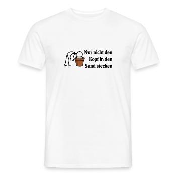 Nur nicht den Kopf in den Sand stecken - Männer T-Shirt - Weiß - Vorne - AI Model Male 178 dark (178cm)