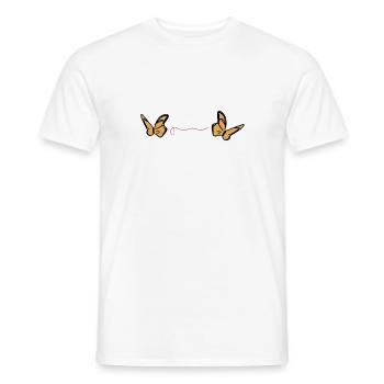Schmetterling roter faden symbol tier - Männer T-Shirt - Weiß - Vorne - AI Model Male 178 dark (178cm)