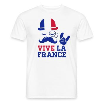 France fashionable cycling championship football - Men's T-Shirt - white - Front - AI Model Male 178 dark (178cm)