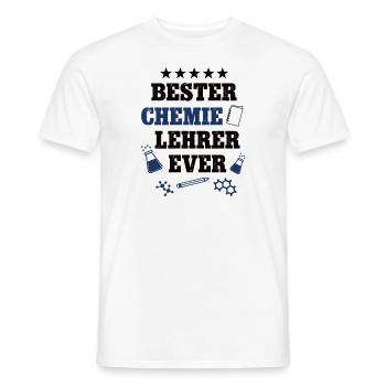 Bester Chemie Lehrer Schule Chemielehrer Professor - Männer T-Shirt - Weiß - Vorne - AI Model Male 178 dark (178cm)