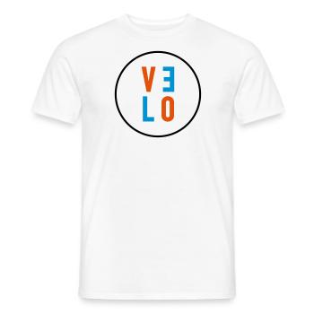 Velo - Männer T-Shirt - Weiß - Vorne - AI Model Male 178 dark (178cm)