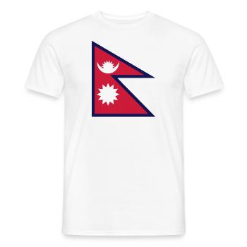 nepal flag - Männer T-Shirt - Weiß - Vorne - AI Model Male 178 dark (178cm)