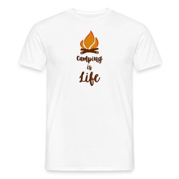 Camping Zelten - Männer T-Shirt - Weiß - Vorne - AI Model Male 178 dark (178cm)
