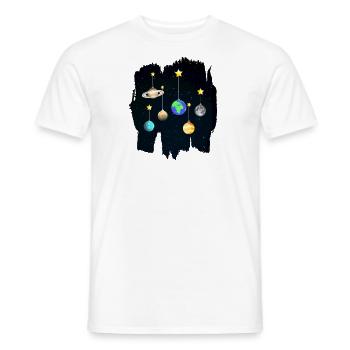 Boule de noël étoile ciel de la planète - T-shirt homme - blanc - Devant - AI Model Male 178 dark (178cm)
