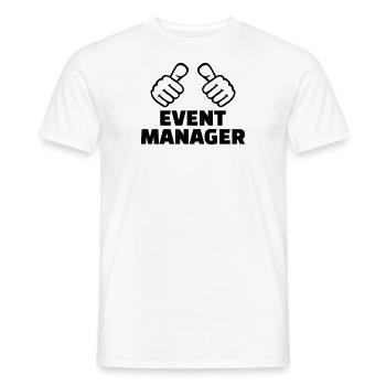 Event Manager - Men's T-Shirt - white - Front - AI Model Male 178 dark (178cm)
