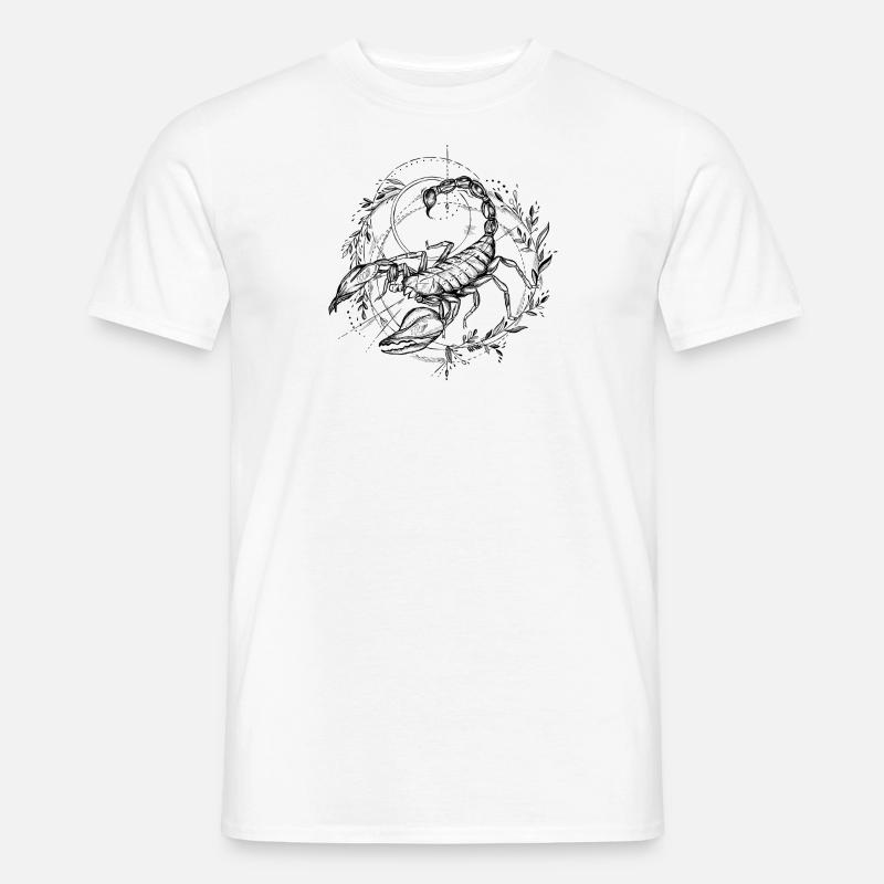 Skorpion - Sternzeichen - Männer T-Shirt - Weiß