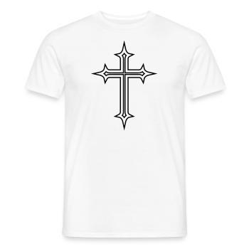 Kreuz - Männer T-Shirt - Weiß - Vorne - AI Model Male 178 dark (178cm)