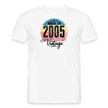 Vintage Made in 2005 Geburtsjahr 2005 Geburtstag - Männer T-Shirt - Weiß - Vorne - AI Model Male 178 dark (178cm)