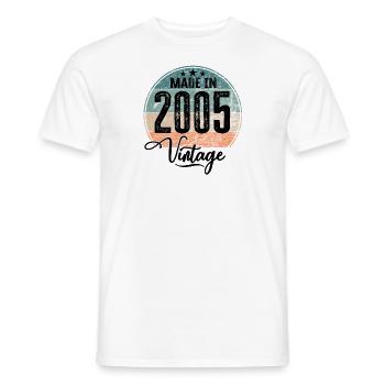 Vintage Made in 2005 Geburtsjahr 2005 Geburtstag - Männer T-Shirt - Weiß - Vorne - AI Model Male 178 dark (178cm)
