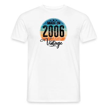 Vintage Made in 2006 Year of Birth 2006 Birthday - Men's T-Shirt - white - Front - AI Model Male 178 dark (178cm)