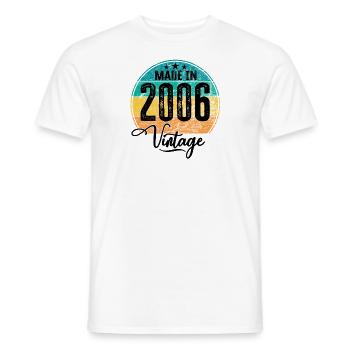 Vintage Made in 2006 Year of Birth 2006 Birthday - Men's T-Shirt - white - Front - AI Model Male 178 dark (178cm)