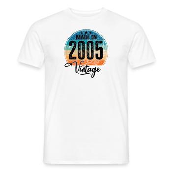 Vintage Made in 2005 Geburtsjahr 2005 Geburtstag - Männer T-Shirt - Weiß - Vorne - AI Model Male 178 dark (178cm)