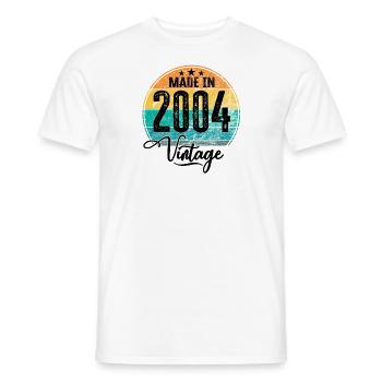 Vintage Made in 2004 Geburtsjahr 2004 Geburtstag - Männer T-Shirt - Weiß - Vorne - AI Model Male 178 dark (178cm)