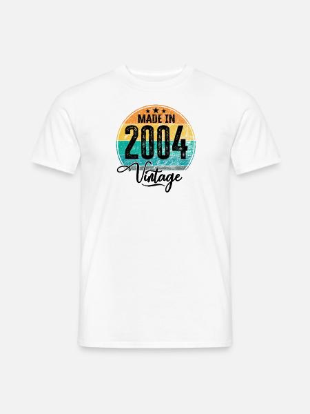 Vintage Made in 2004 Geburtsjahr 2004 Geburtstag - Männer T-Shirt - Weiß