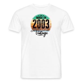 Vintage Made in 2003 Year of birth 2003 Birthday - Men's T-Shirt - white - Front - AI Model Male 178 dark (178cm)