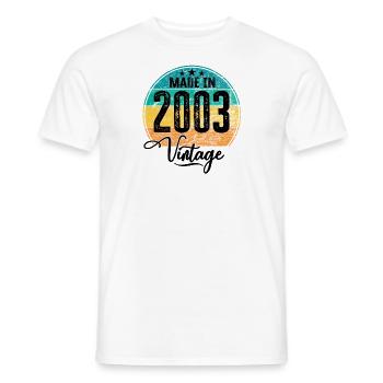 Vintage Made in 2003 Year of birth 2003 Birthday - Men's T-Shirt - white - Front - AI Model Male 178 dark (178cm)