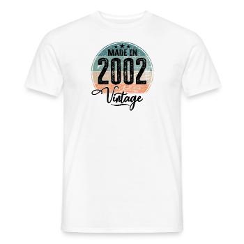 Vintage Made in 2002 Geburtsjahr 2002 Geburtstag - Männer T-Shirt - Weiß - Vorne - AI Model Male 178 dark (178cm)