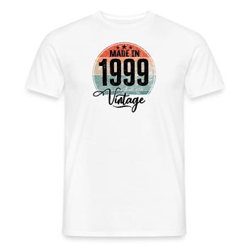 Vintage Made in 1999 Geburtsjahr 1999 Geburtstag - Männer T-Shirt - Weiß - Vorne - AI Model Male 178 dark (178cm)