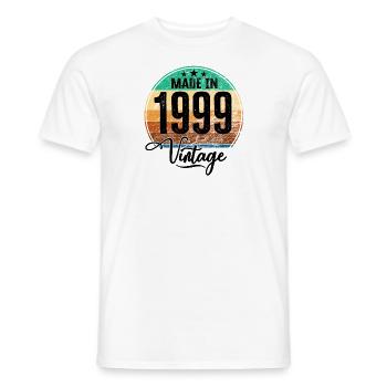 Vintage Made in 1999 Geburtsjahr 1999 Geburtstag - Männer T-Shirt - Weiß - Vorne - AI Model Male 178 dark (178cm)