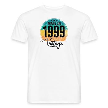 Vintage Made in 1999 Geburtsjahr 1999 Geburtstag - Männer T-Shirt - Weiß - Vorne - AI Model Male 178 dark (178cm)