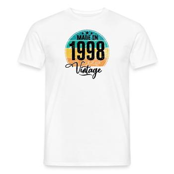 Vintage Made in 1998 Year of birth 1998 Birthday - Men's T-Shirt - white - Front - AI Model Male 178 dark (178cm)