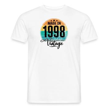 Vintage Made in 1998 Year of birth 1998 Birthday - Men's T-Shirt - white - Front - AI Model Male 178 dark (178cm)