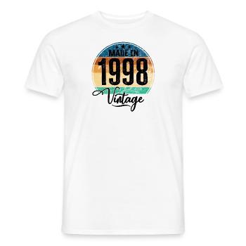 Vintage Made in 1998 Year of birth 1998 Birthday - Men's T-Shirt - white - Front - AI Model Male 178 dark (178cm)