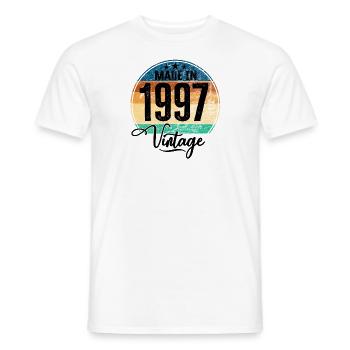 Vintage Made in 1997 Year of Birth 1997 Birthday - Men's T-Shirt - white - Front - AI Model Male 178 dark (178cm)