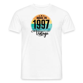 Vintage Made in 1997 Year of Birth 1997 Birthday - Men's T-Shirt - white - Front - AI Model Male 178 dark (178cm)