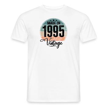 Vintage Made in 1995 Year of birth 1995 Birthday - Men's T-Shirt - white - Front - AI Model Male 178 dark (178cm)