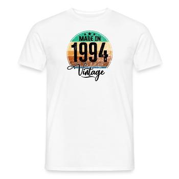 Vintage Made in 1994 Geburtsjahr 1994 Geburtstag - Männer T-Shirt - Weiß - Vorne - AI Model Male 178 dark (178cm)